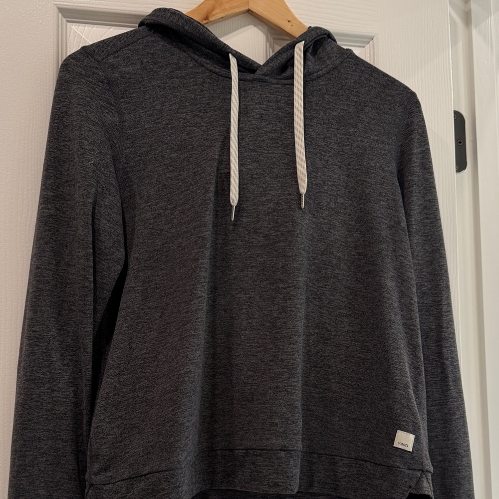 Vuori Dark Heather Gray Halo Essential Hooded Pullover - S